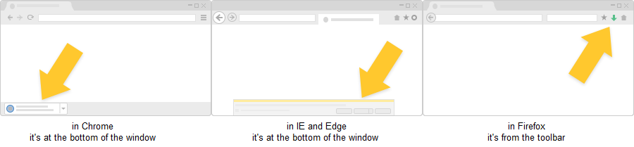 download locations for browsers