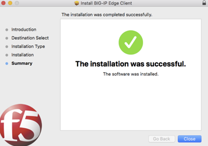 Installation Successful